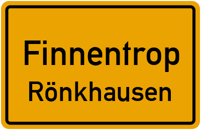 Ortsschild Finnentrop Rönkhausen