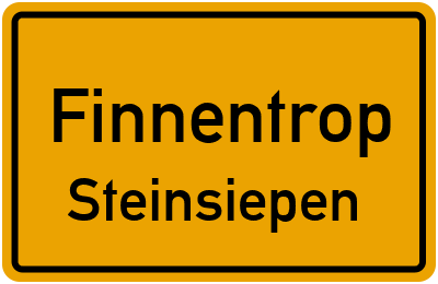 Ortsschild Finnentrop Steinsiepen