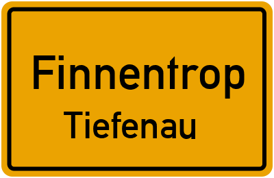 Ortsschild Finnentrop Tiefenau