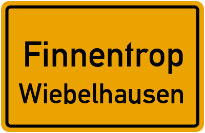 Ortsschild Finnentrop Wiebelhausen