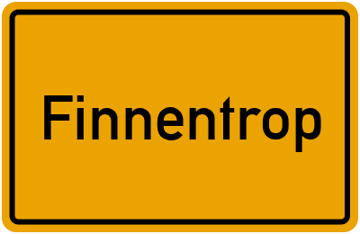 Ortsschild von Gemeinde Finnentrop in Nordrhein-Westfalen