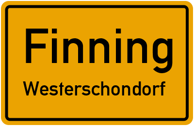 Ortsschild Finning Westerschondorf