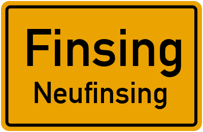 Ortsschild Finsing Neufinsing