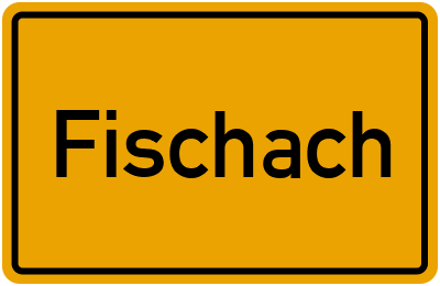 Ortsschild von Fischach in Bayern