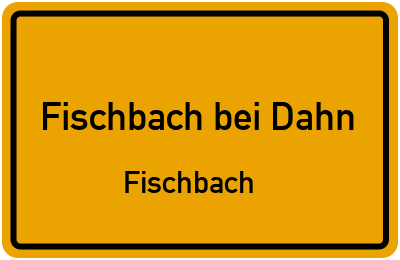 Straßenverzeichnis Fischbach bei Dahn Fischbach