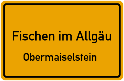 Straßenverzeichnis Fischen im Allgäu Obermaiselstein