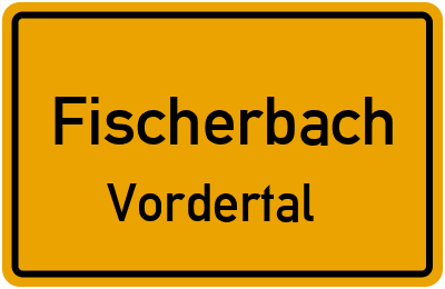 Straßenverzeichnis Fischerbach Vordertal
