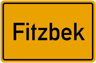 Ortsschild von Fitzbek in Schleswig-Holstein