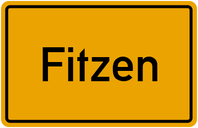 Ortsschild von Gemeinde Fitzen in Schleswig-Holstein