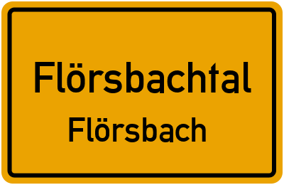 Ortsschild Flörsbachtal Flörsbach
