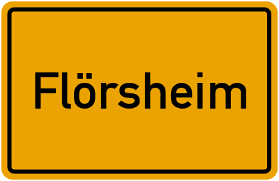 Ortsschild von Flörsheim in Hessen