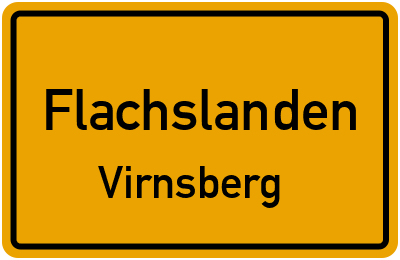 Ortsschild Flachslanden Virnsberg