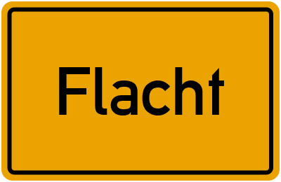 Ortsschild von Flacht in Rheinland-Pfalz