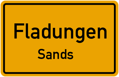 Ortsschild Fladungen Sands