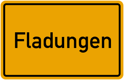 Ortsschild von Stadt Fladungen in Bayern