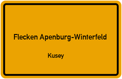 Straßenverzeichnis Flecken Apenburg-Winterfeld Kusey