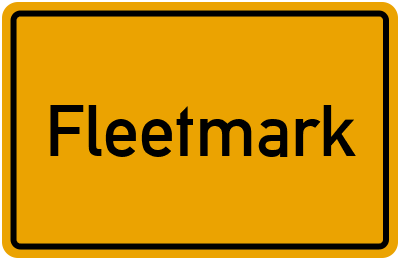 Ortsschild von Gemeinde Fleetmark in Sachsen-Anhalt