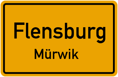 Ortsschild Flensburg Mürwik