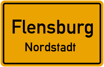 Ortsschild Flensburg Nordstadt