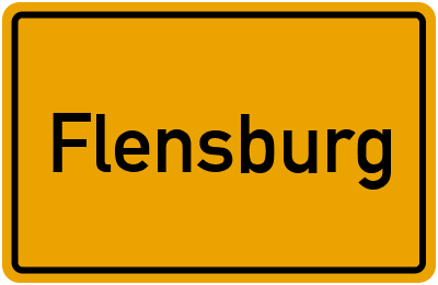 Ortsschild von Stadt Flensburg in Schleswig-Holstein