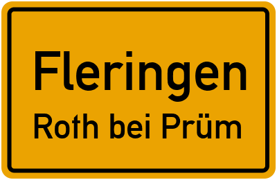 Straßenverzeichnis Fleringen Roth bei Prüm