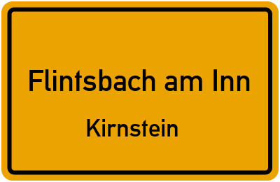 Ortsschild Flintsbach am Inn Kirnstein