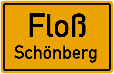 Ortsschild Floß Schönberg
