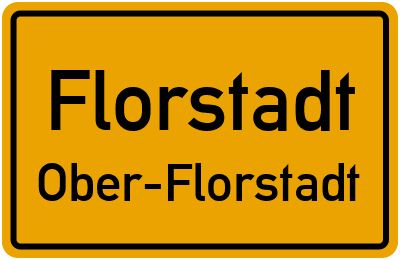 Ortsschild Florstadt Ober-Florstadt