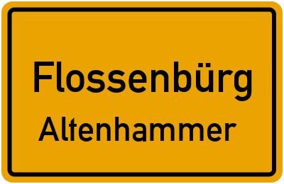 Ortsschild Flossenbürg Altenhammer