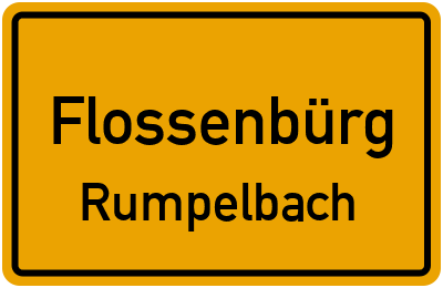 Ortsschild Flossenbürg Rumpelbach