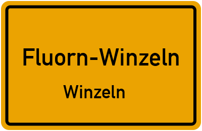 Ortsschild Fluorn-Winzeln Winzeln