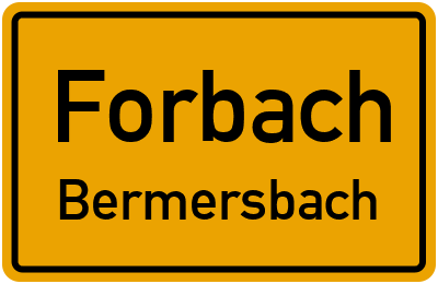 Ortsschild Forbach Bermersbach