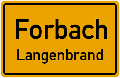 Ortsschild Forbach Langenbrand