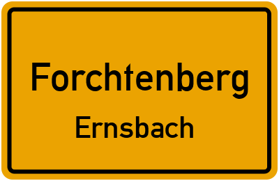 Straßenverzeichnis Forchtenberg Ernsbach
