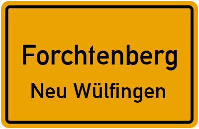 Straßenverzeichnis Forchtenberg Neu Wülfingen