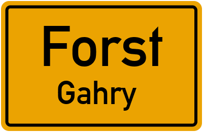 Straßenverzeichnis Forst Gahry