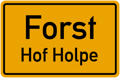 Straßenverzeichnis Forst Hof Holpe