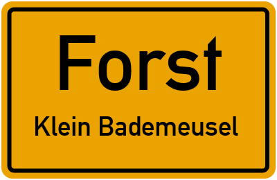 Straßenverzeichnis Forst Klein Bademeusel