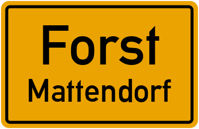 Straßenverzeichnis Forst Mattendorf