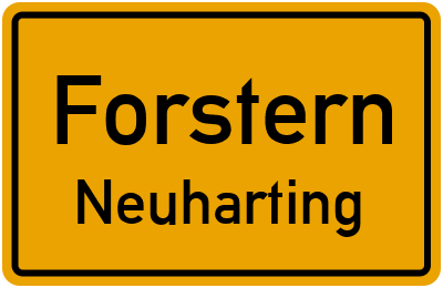 Ortsschild Forstern Neuharting