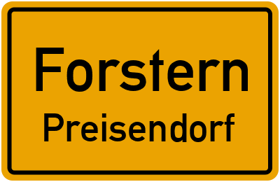 Ortsschild Forstern Preisendorf
