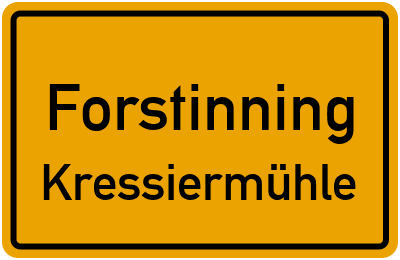 Straßenverzeichnis Forstinning Kressiermühle