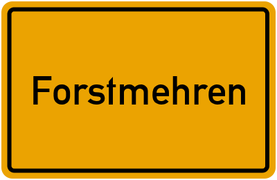 Ortsschild von Gemeinde Forstmehren in Rheinland-Pfalz