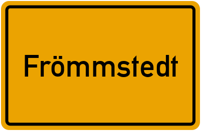 Ortsschild von Gemeinde Frömmstedt in Thüringen