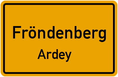 Straßenverzeichnis Fröndenberg Ardey