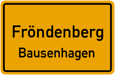 Straßenverzeichnis Fröndenberg Bausenhagen