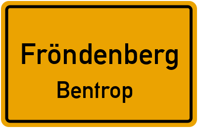 Straßenverzeichnis Fröndenberg Bentrop