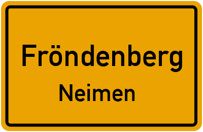 Straßenverzeichnis Fröndenberg Neimen