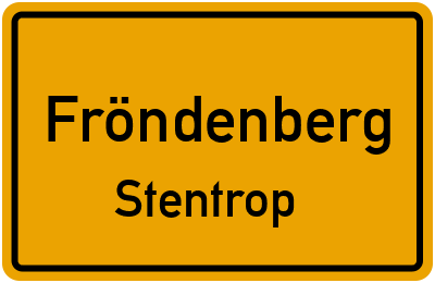 Straßenverzeichnis Fröndenberg Stentrop