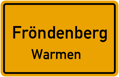 Straßenverzeichnis Fröndenberg Warmen
